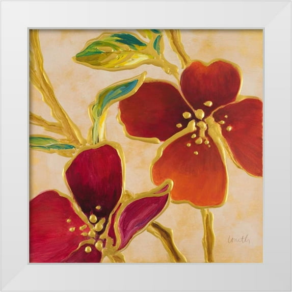 Loreth, Lanie 20x20 White Modern Wood Framed Museum Art Print Titled - Happy Together II