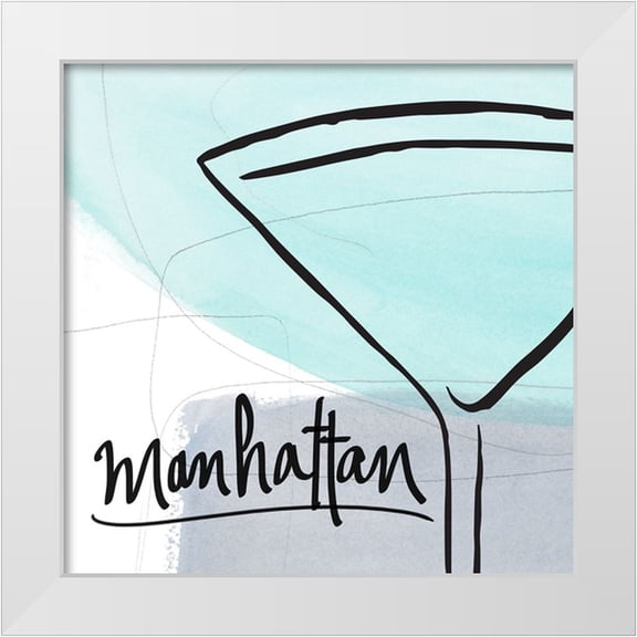 Loreth, Lanie 20x20 White Modern Wood Framed Museum Art Print Titled - Manhattan Abstract