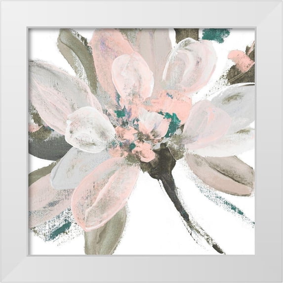Loreth, Lanie 20x20 White Modern Wood Framed Museum Art Print Titled - Pastel Blooming Moment II