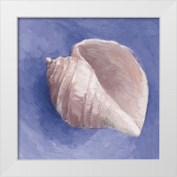Loreth, Lanie 20x20 White Modern Wood Framed Museum Art Print Titled - Very Peri Shell II