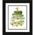 thumbnail image 1 of Loreth, Lanie 20x24 Black Ornate Wood Framed with Double Matting Museum Art Print Titled - Abstract Christmas Tree I, 1 of 4