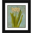 thumbnail image 1 of Loreth, Lanie 20x24 Black Ornate Wood Framed with Double Matting Museum Art Print Titled - Hyacinth on Teal II, 1 of 4