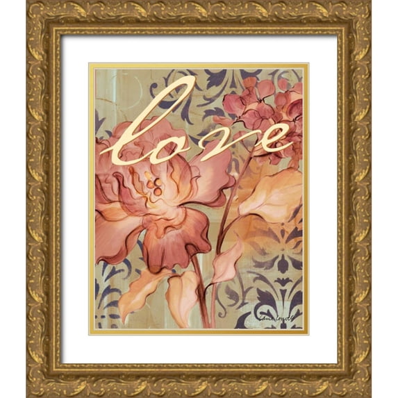 Loreth, Lanie 20x24 Gold Ornate Wood Framed with Double Matting Museum Art Print Titled - Rouge Lilac Inspiration II