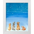 thumbnail image 1 of Loreth, Lanie 20x24 White Modern Wood Framed Museum Art Print Titled - Four Dogs Star Gazing, 1 of 4