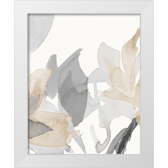 Loreth, Lanie 20x24 White Modern Wood Framed Museum Art Print Titled - Muted Delicate Floral II