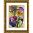 thumbnail image 1 of Loreth, Lanie 23x32 Gold Ornate Wood Framed with Double Matting Museum Art Print Titled - Violetti II, 1 of 4