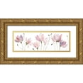 thumbnail image 1 of Loreth, Lanie 24x11 Gold Ornate Wood Framed with Double Matting Museum Art Print Titled - Floral Sway Panel I, 1 of 4