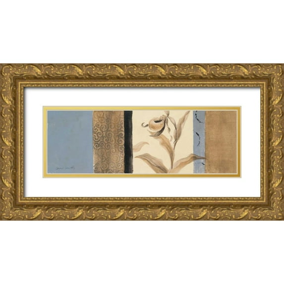 Loreth, Lanie 24x11 Gold Ornate Wood Framed with Double Matting Museum Art Print Titled - Serene Orchid II