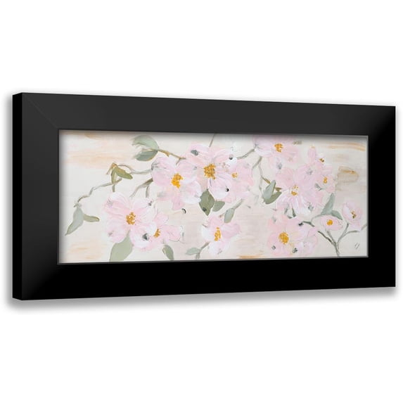 Loreth, Lanie 24x12 Black Modern Framed Museum Art Print Titled - Floral Swag