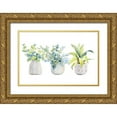 thumbnail image 1 of Loreth, Lanie 24x17 Gold Ornate Wood Framed with Double Matting Museum Art Print Titled - Decorative Plant Trio I, 1 of 4