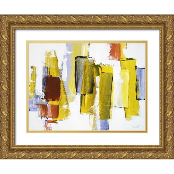 Loreth, Lanie 24x19 Gold Ornate Wood Framed with Double Matting Museum Art Print Titled - Spring Drifts II