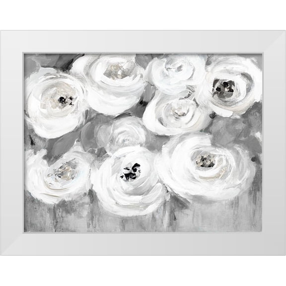 Loreth, Lanie 24x19 White Modern Wood Framed Museum Art Print Titled - Midnight Bloom