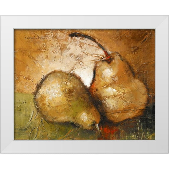 Loreth, Lanie 24x20 White Modern Wood Framed Museum Art Print Titled - Pear Study II