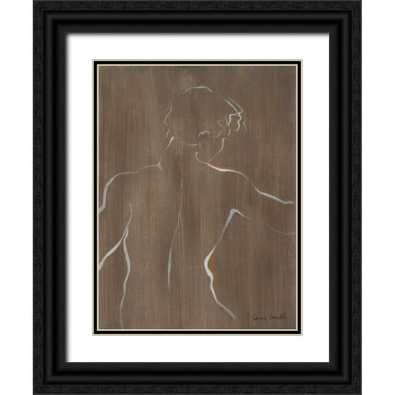 Loreth, Lanie 25x32 Black Ornate Wood Framed with Double Matting Museum Art Print Titled - Standing Male Figure