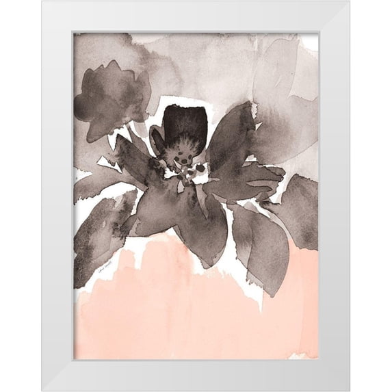Loreth, Lanie 25x32 White Modern Wood Framed Museum Art Print Titled - Pink Modern Fleur I