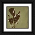 thumbnail image 1 of Loreth, Lanie 26x26 Black Ornate Wood Framed with Double Matting Museum Art Print Titled - Fleur ting Silhouettes IV, 1 of 4