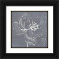 thumbnail image 1 of Loreth, Lanie 26x26 Black Ornate Wood Framed with Double Matting Museum Art Print Titled - Neutral Floral Drawing I, 1 of 4