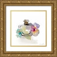 thumbnail image 1 of Loreth, Lanie 26x26 Gold Ornate Wood Framed with Double Matting Museum Art Print Titled - Crystal Watercolor Perfume  Square I, 1 of 4