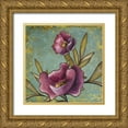 thumbnail image 1 of Loreth, Lanie 26x26 Gold Ornate Wood Framed with Double Matting Museum Art Print Titled - Purple Poppies I, 1 of 4