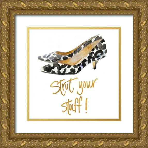 Loreth, Lanie 26x26 Gold Ornate Wood Framed with Double Matting Museum Art Print Titled - Strut Your Stuff!