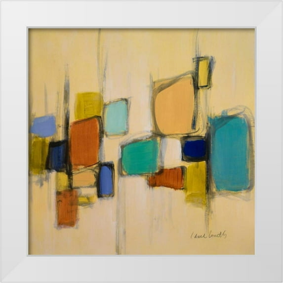 Loreth, Lanie 26x26 White Modern Wood Framed Museum Art Print Titled - Cityside I