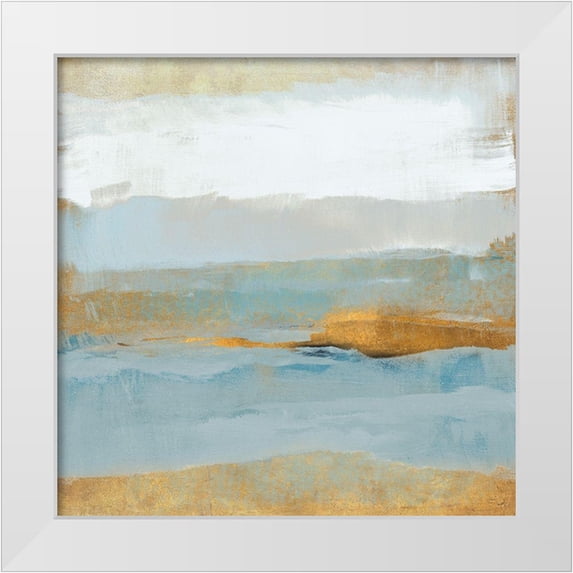 Loreth, Lanie 26x26 White Modern Wood Framed Museum Art Print Titled - Contemplative Gold Space