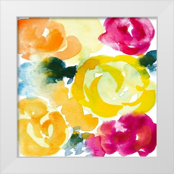Loreth, Lanie 26x26 White Modern Wood Framed Museum Art Print Titled - Sunny and Carefree I