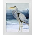 thumbnail image 1 of Loreth, Lanie 26x32 White Modern Wood Framed Museum Art Print Titled - Heron On Blue I, 1 of 4