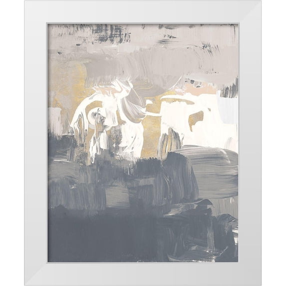 Loreth, Lanie 26x32 White Modern Wood Framed Museum Art Print Titled - Muted Longing II