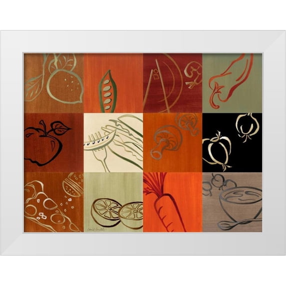Loreth, Lanie 32x25 White Modern Wood Framed Museum Art Print Titled - Smorgasbord
