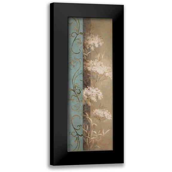 Loreth, Lanie 7x14 Black Modern Framed Museum Art Print Titled - Delicate Beauty in Blue III