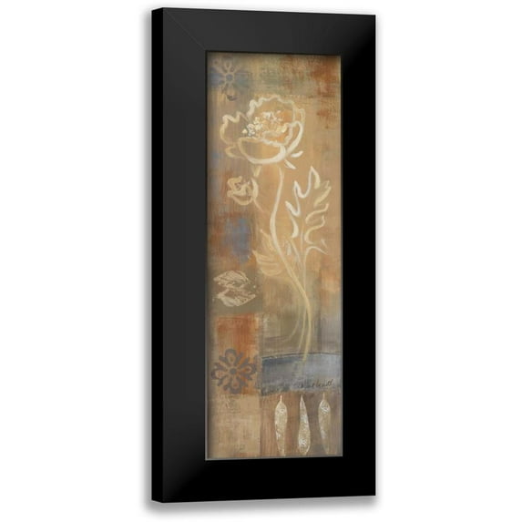 Loreth, Lanie 7x14 Black Modern Framed Museum Art Print Titled - Poppy Panel II