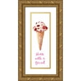 thumbnail image 1 of Loreth, Lanie 7x14 Gold Ornate Wood Framed with Double Matting Museum Art Print Titled - Dessert Ice Cream II, 1 of 4