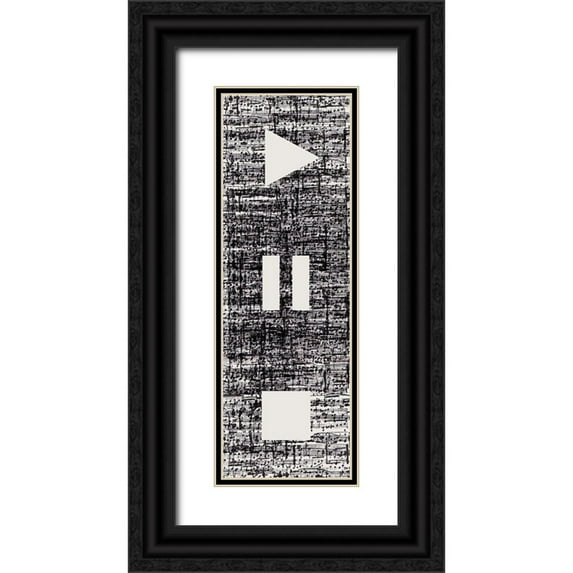 Loreth, Lanie 9x18 Black Ornate Wood Framed with Double Matting Museum Art Print Titled - Control I
