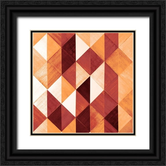 Loreth, lanie 15x15 Black Ornate Wood Framed with Double Matting Museum Art Print Titled - Uptown Rust I