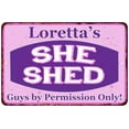 thumbnail image 1 of Loretta's Purple & Pink SHE SHED Vintage Sign 12x18 Woman Decor 112180040383, 1 of 1