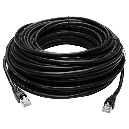 Lorex - 200’ Outdoor Cat6 UL CMR STP Ethernet Cable with UV Treated for Direct Burial Underground - Black