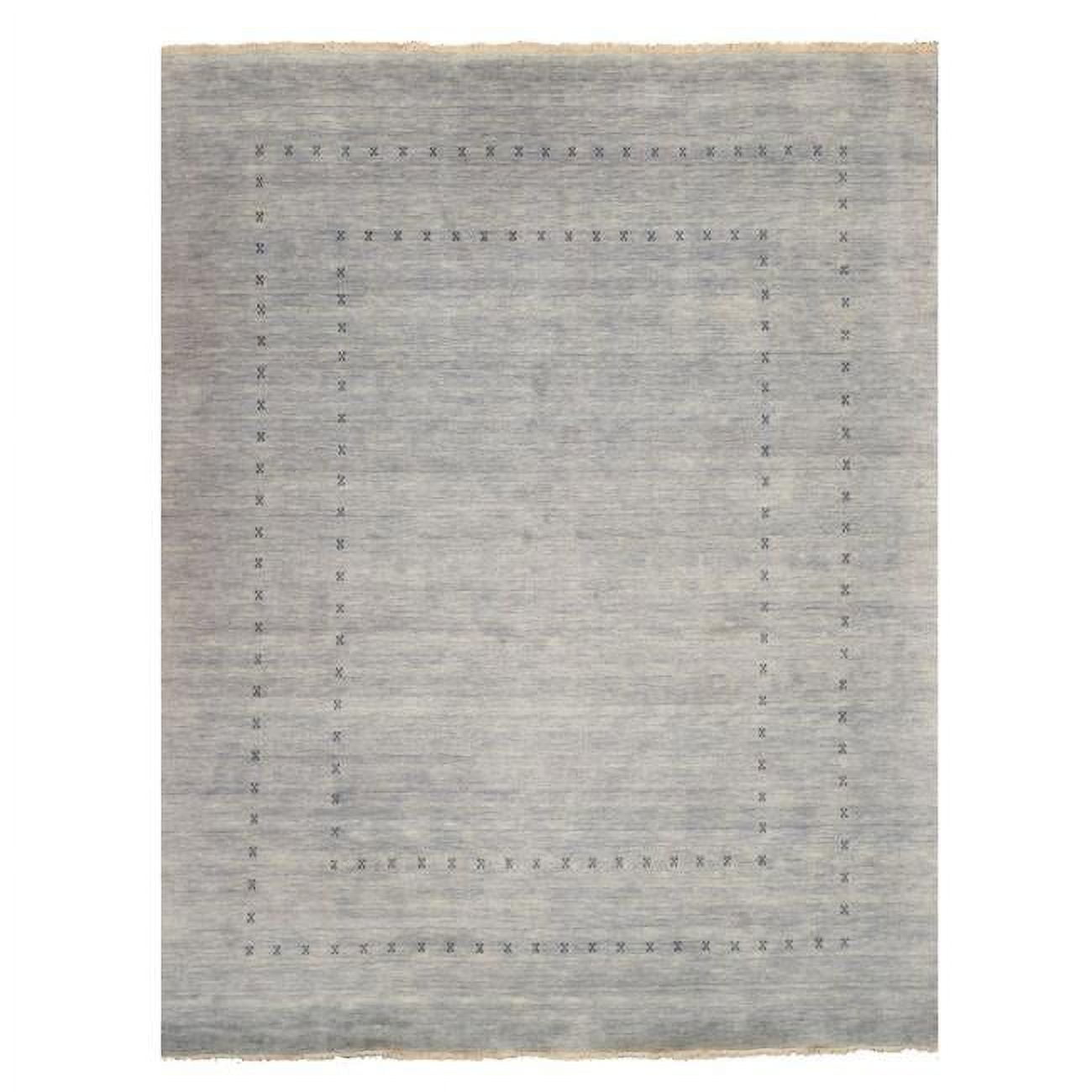 Handmade Gray Wool Rectangular Area Rug, 3' x 5'