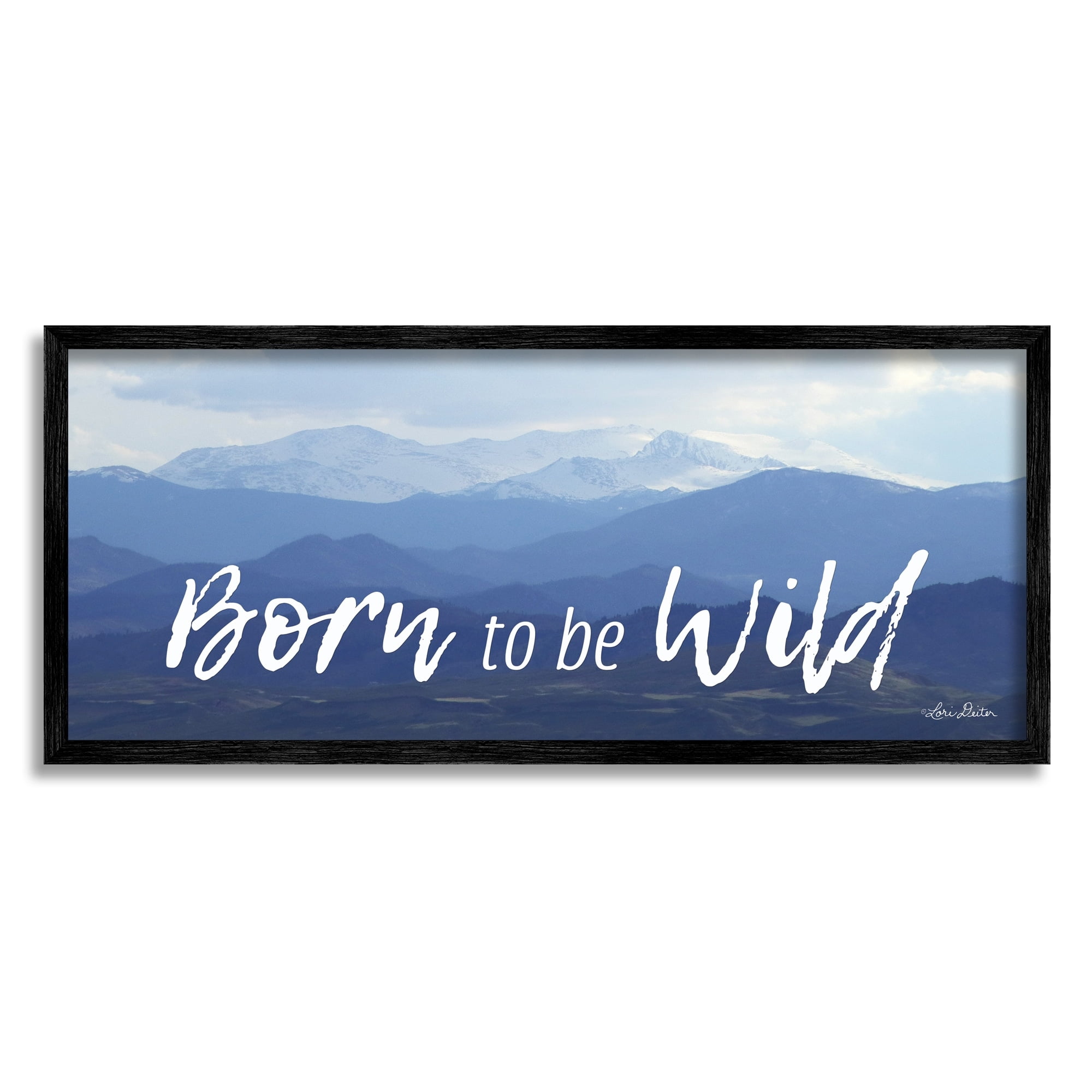 Lori Deiter Born to be Wild Outdoor Adventure Panoramic Sky 30 in x 13 in Framed Painting Art Print, by Stupell Home Décor