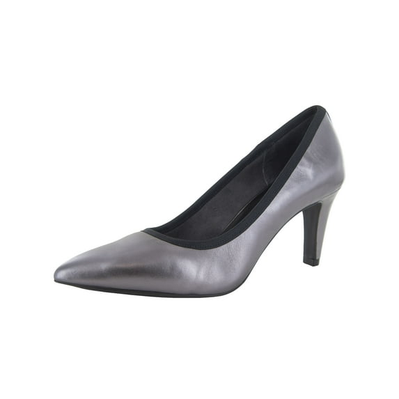 Lori Goldstein Collection Womens Yvonne Pump Shoes, Silver/Nappa, US 7