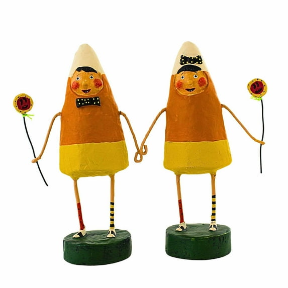 Lori Mitchell Corny & Candy Polyresin Halloween St/2 Candy Corn 92291