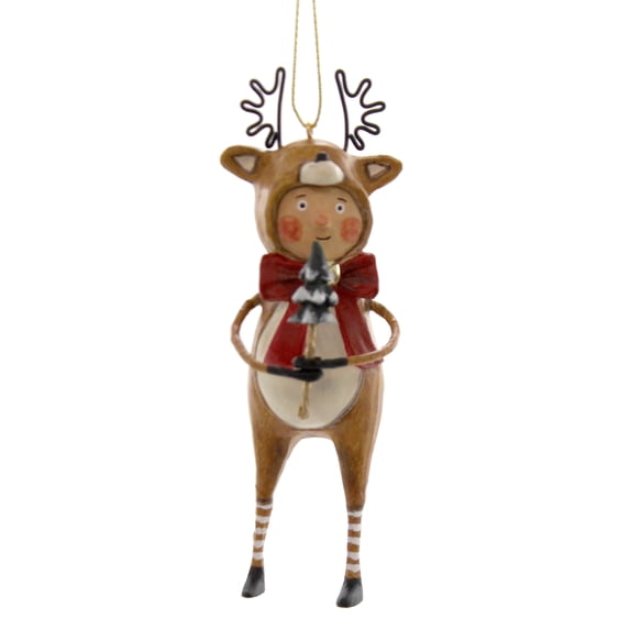 Lori Mitchell Little Dasher Ornament Polyresin Christmas Reindeer 11153