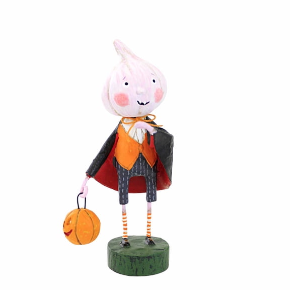 Lori Mitchell The Curse Of Count Garlic - One Figurine 6.25 Inch, Polyresin - Halloween Black Cape Pumpkin 15524