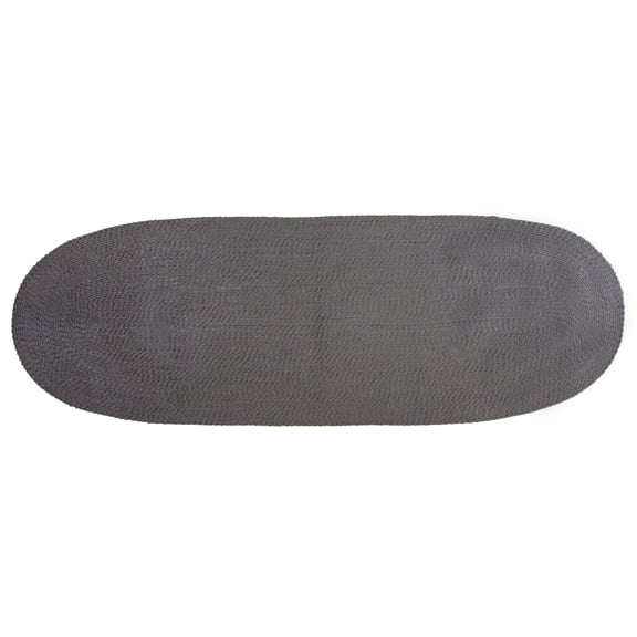 Lorie Country Gray Braided Area Rug 2' x 4' Runner
