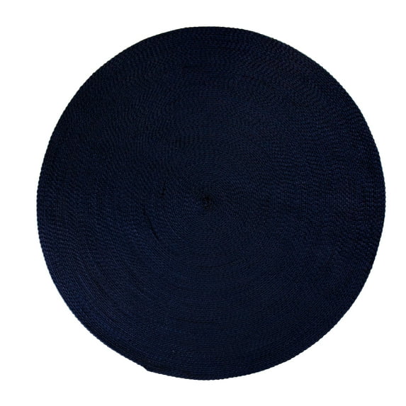 Lorie Country Navy Braided Area Rug 6' x 6' Round