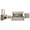 thumbnail image 1 of Lorient 5-piece Queen Bedroom Set Ivory and Camel, 1 of 20