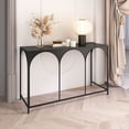thumbnail image 1 of Loriet Console Table Black Console Table, Modern Style, Painted Steel rectangular shape tabletop, Steel, Indoor Living, 1 of 2