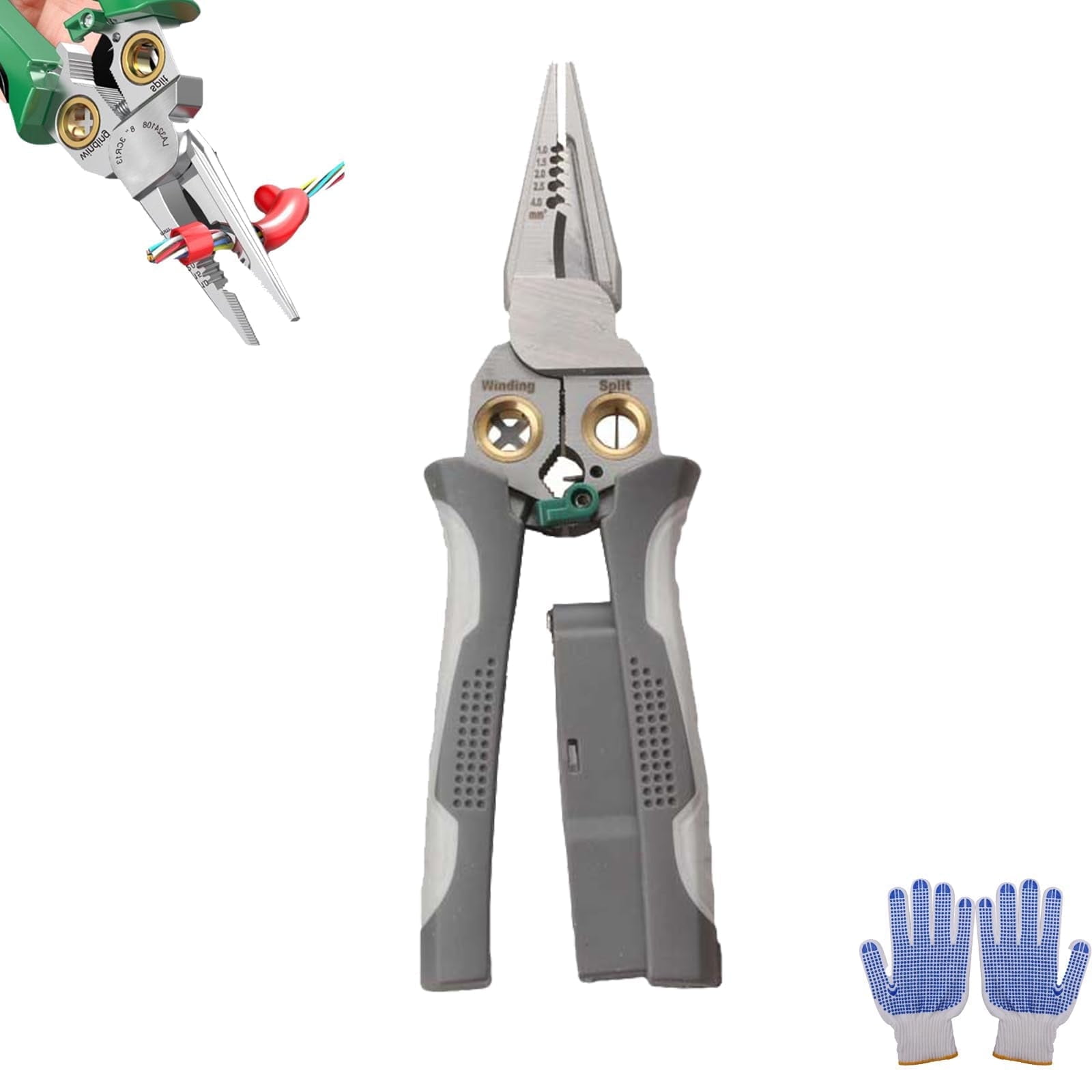 LorikBansey Wire Stripper, 8 in 1 Wire Stripper, Pinzas De Electricidad, Electric Pliers, Pro Multicraft Wire Stripping Tool, Electric Wire Stripping Tool for Cutting and Pulling