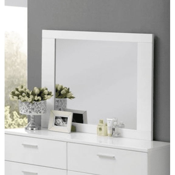 Lorimar White Finish Mirror
