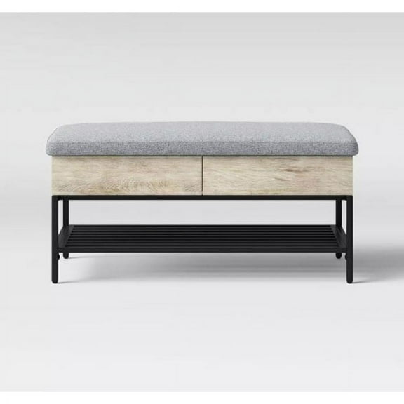 Loring Storage Bench Vintage Oak